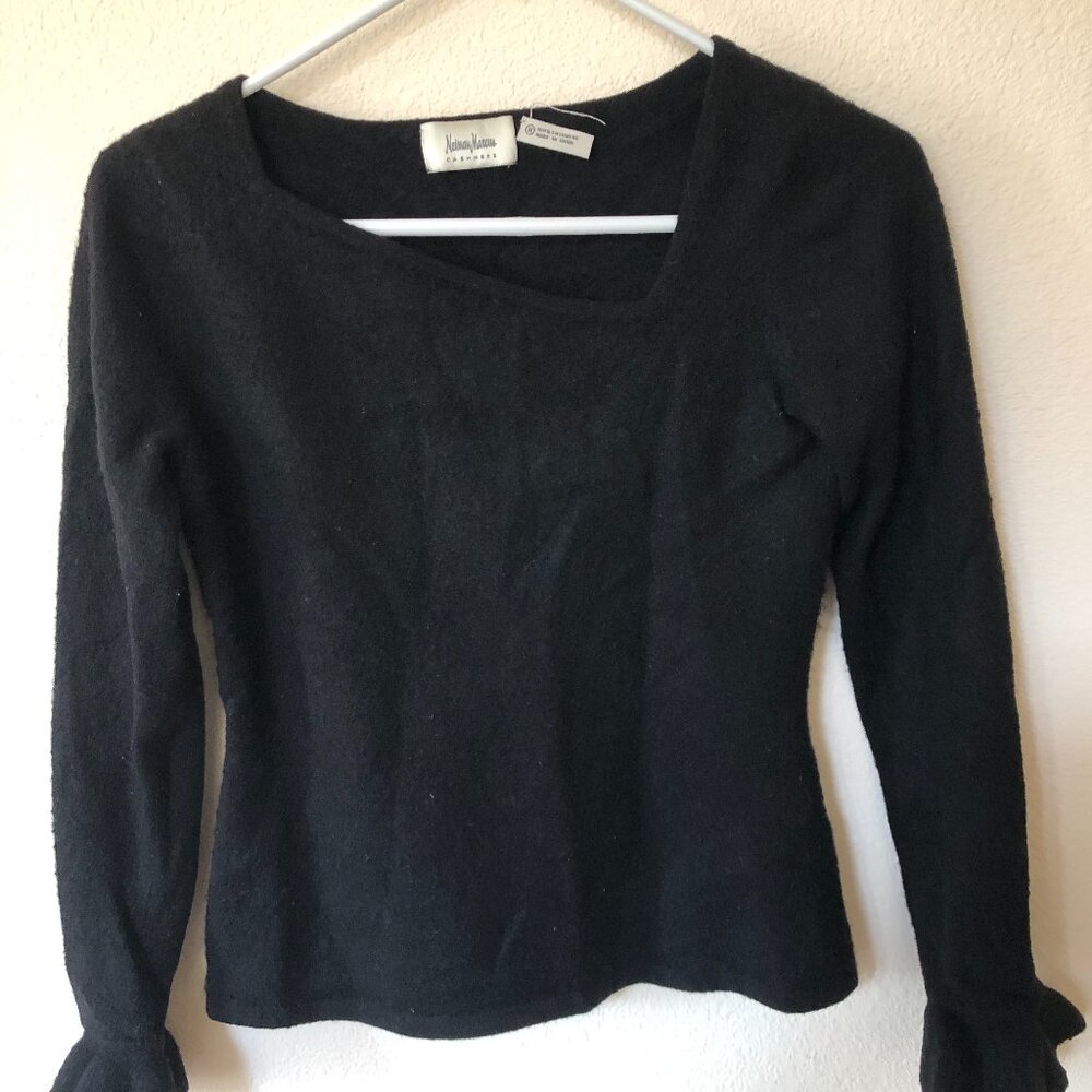 "Neimau Marcus" Cashmeme Black Size M